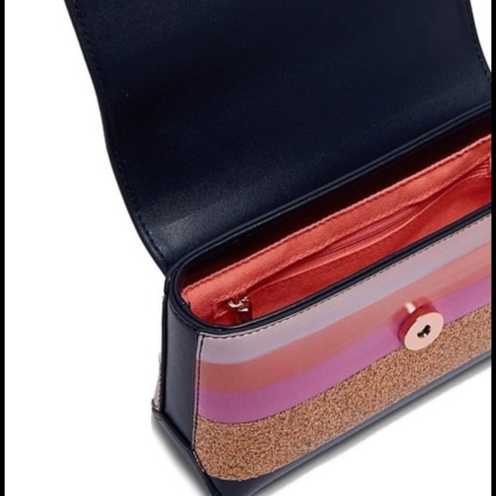 NWT Ted Baker Orchid Mosaic Stripe Mini Xbody Bag - Picture 3 of 9